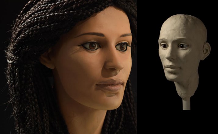 Face Of 2000 Year Old Meritamun Ancient Female Egyptian Mummy Reconstructed