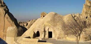 Rock-carved church at Güreme, near Nevşehir, Turkey.