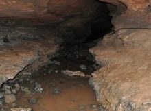 This is a cave where the footprints were found.