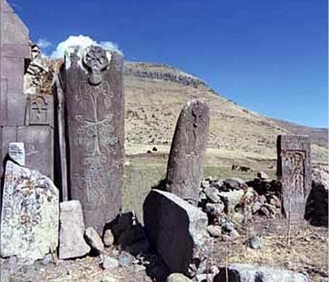 Vishap stones in Armenia