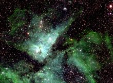 A small section of the Milky Way photo showing Eta Carinae