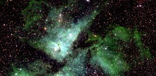 A small section of the Milky Way photo showing Eta Carinae