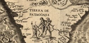 "One day we suddenly saw a naked man of giant stature on the shore of the port, dancing, singing, and throwing dust on his head."