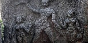 A figure of a valorous hero who sacrificed his life protecting the villagers and cattle from neigbbouring marauders | EPS