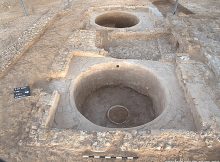 Netivot: Wine presses used in the commercial production of wine Copyright: Assaf Peretz, courtesy Israel Antiquities Authority