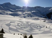 Snow art by Simon Beck