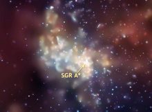 This Chandra image shows our Galaxy’s center. The location of the black hole, known as Sagittarius A*, or Sgr A* for short, is arrowed. Credit: NASA/CXC/MIT/Frederick K. Baganoff et al.