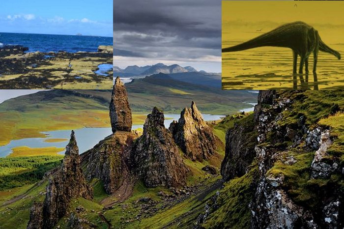 Dinosaur tracks on the Isle of Skye