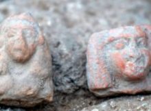 Female figurines dating to the Late Bronze Age. Photographic credit: Eran Gilvarg, courtesy of the Israel Antiquities Authority, via Haaretz