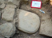 The Etruscan stele was discovered embedded in the foundations of a monumental temple where it had been buried for more than 2,500 years. Credits: Mugello Valley Project