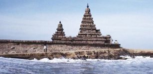 Researchers found the remains of a port or ruins of one of the six shore temples which, according to legend, went under water. The 10-member team, comprising divers, geologists and archaeologists, found a 10m-long wall, a short flight of stairs, and chiselled stone blocks scattered on the seabed. They were found 800m from the shoreline at a depth of nearly 27ft.