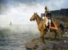 In 1814, Napoleon’s broken forces gave up and Napoleon offered to step down in favor of his son. When this offer was rejected, he abdicated and was sent to Elba.