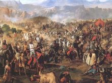 A 19th century portrayal of the battle by Francisco de Paula Van Halen. Image via wikipedia