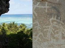 Cancient cave art on the island of Mona