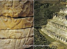 Carving in the Building of the Columns, El Tajin ; fragment of the Pyramid of the Niches