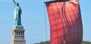 World’s Biggest Viking Ship Draken Harald Hårfagre Has Reached New York!