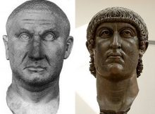 Two Roman emperors: Left: Licinius and right: Constantine