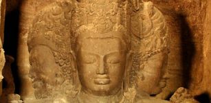 Trimurti Sculpture - Elephanta Caves, India