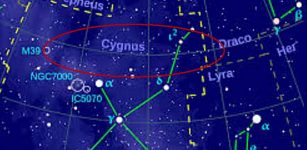 The Northern Cross in the constellation Cygnus - where the explosion will take place in about 2022