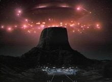 Scene from the movie Close Encounters of the Third Kind.