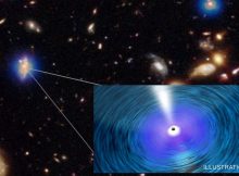 Illustration of an "ultramassive" black hole detected by the team of astrophysicists. Credit: NASA