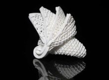 Printed ceramic origami mimicking the Sydney Opera House. Credit: City University of Hong Kong