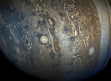 Jupiter's southern hemisphere photographed by NASA probe Juno. (Image: NASA/JPL-Caltech/SwRI/MSSS/Gerald Eichstädt/ Seán Doran)