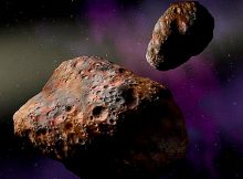 SwRI scientist studied the binary asteroid Patroclus-Menoetius, shown in this artist’s conception, to determine that a shake-up of the giant planets likely happened early in the solar system’s history, within the first 100 million years. Credit: Image Courtesy of W.M. Keck Observatory/Lynette Cook