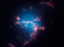 An image obtained with the Hubble Space Telescope of the planetary nebula M3-1, the central star of which is actually a binary system with one of the shortest orbital periods known. Credit: David Jones / Daniel López – IAC