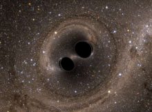 Artist's impression of two black holes merging. Credit: SXS