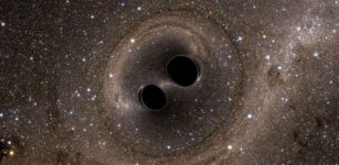 Artist's impression of two black holes merging. Credit: SXS