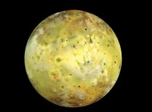 Jupiter's Moon Io by NASA's Galileo spacecraft. NASA / JPL / University of Arizona - http://photojournal.jpl.nasa.gov/catalog/PIA02308