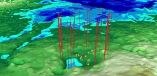 If the second crater, which has a width of over 22 miles, is ultimately confirmed as the result of a meteorite impact, it will be the 22nd largest impact crater found on Earth. Image credit: NASA Goddard