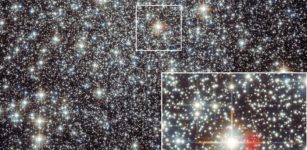 Near the centre of the globular cluster Messier 22, the team of scientists discovered the remains of a nova. Photo: ESA/Hubble and NASA, F Göttgens (IAG)