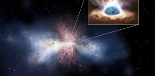 Black-hole winds sweep away the gas in galaxies - Artist's impression. Credit: ESA/ATG medialab