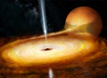 Illustration of the MAXI J1820+070 Black Hole (Credit John Paice)