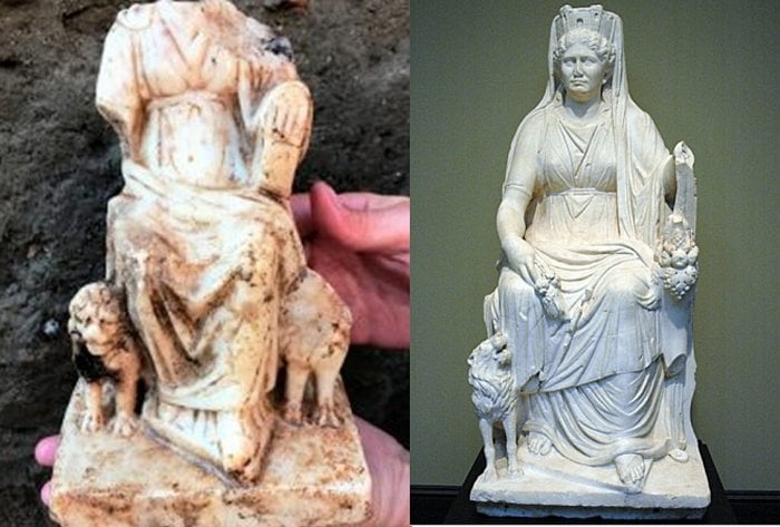 Marble 2th Century AD Statuette Of Goddess Cybele Unearthed In Bulgaria’s Plovdiv