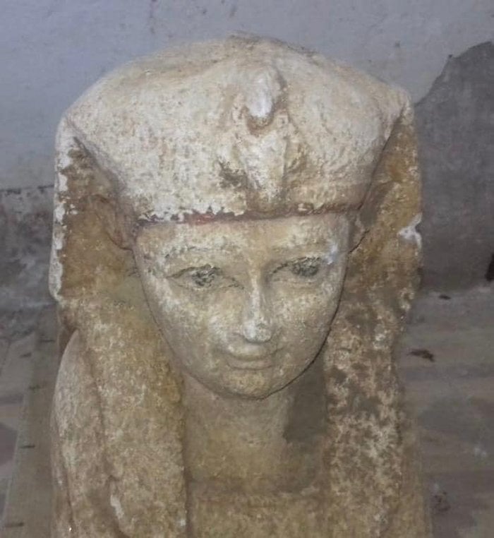 Rare Statue With A Ka Symbol And A Dwarf Sphinx Discovered In Egypt