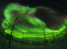 The Program of the Antarctic Syowa Mesosphere-Stratosphere-Troposphere/Incoherent Scatter radar (PANSY radar) consisting of an active phased array of 1045 Yagi antennas. CREDIT Taishi Hashimoto (NIPR)