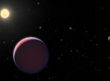 An artist's depiction of the Kepler 51 star system