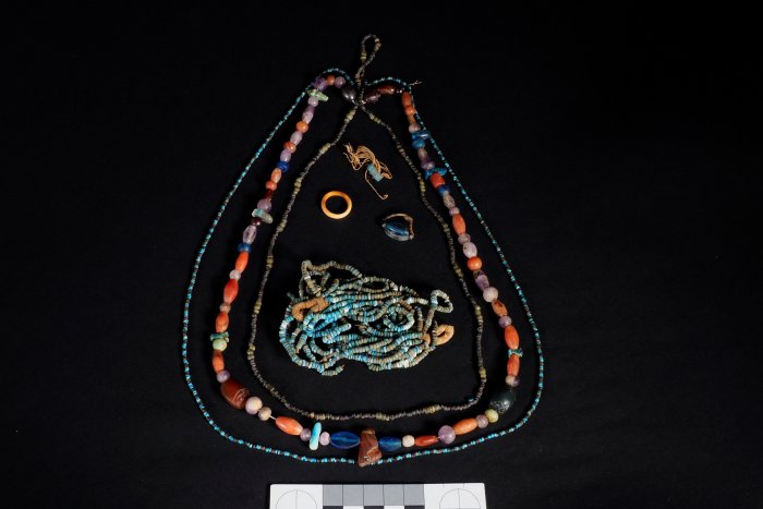 Beautiful Necklaces And Amulets Discovered In Ancient Egyptian Tomb