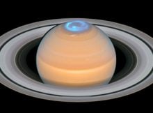 Saturn and it's aurora. (Image: NASA)