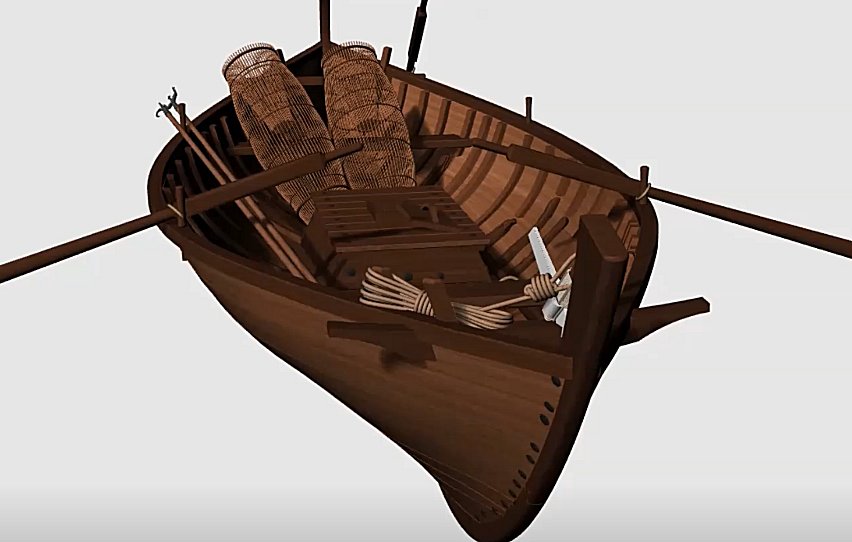 3-D reconstructions of boats from the ancient port of Rome.