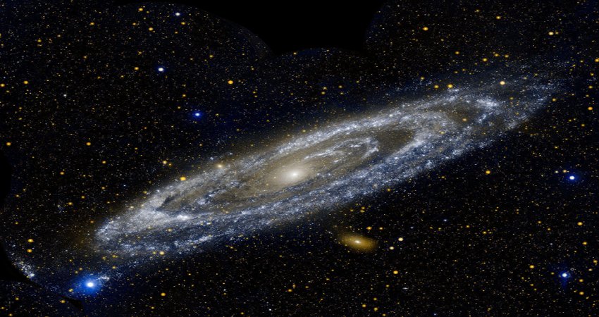 The Andromeda galaxy is our largest galactic neighbor, measuring 260,000 light-years across. Credit NASA/JPL-Caltech