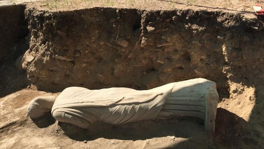 3rd-Century Statue Discovered In Ancient City Of Perge, Antalya, Turkey