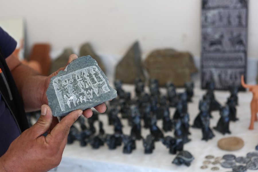 Famous Ancient Hittite Figures And Symbols Engraved In Stone By A Local Artist From Çorum Province, Anatolia