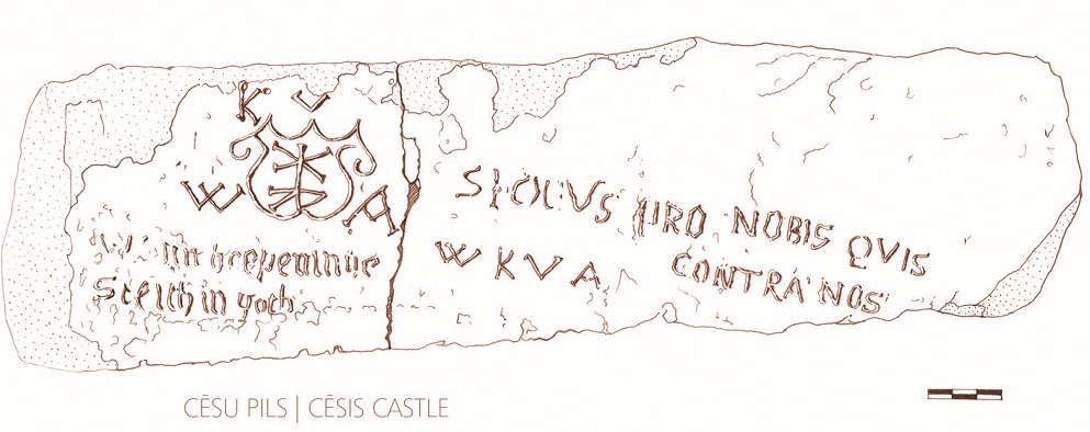 Unknown Inscription Accidentally Found In South Tower Of 13th Century Cēsis Castle In Latvia