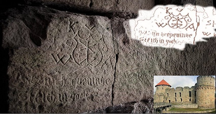 Unknown Inscription Accidentally Found In South Tower Of 13th Century Cēsis Castle In Latvia