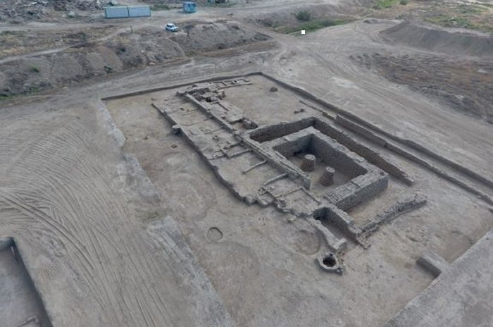 A large khanqah discovered at the Kultobe settlement in Turkestan. Credit: Press service of the Kazakh Research Institute of Culture.