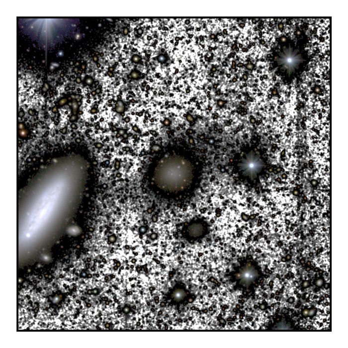 This image presents the region around the galaxy NGC 1052-DF4, taken by the IAC80 telescope at the Teide Observatory in Tenerife. The figure highlights the main galaxies in the field-of-view, including NGC 1052-DF4 (center of the image), and its neighbor NGC 1035 (center left). Credit: M. Montes et al.